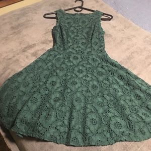 Green lace dress